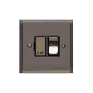 Elite Stepped Plate Range Polished Black Nickel Switches & Sockets, S06 - Switched Spur (13 Amp) by Heritage Brass By M-Marcus