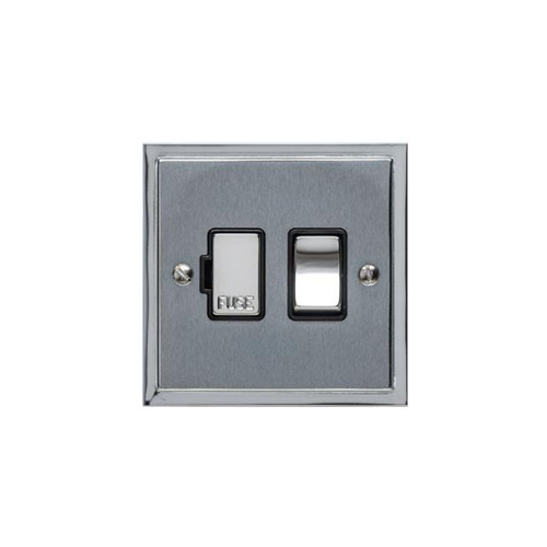 Elite Stepped Plate Range Satin Chrome Switches & Sockets, S03 - Switched Spur (13 Amp) by Heritage Brass By M-Marcus