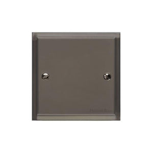 Elite Stepped Plate Range Polished Black Nickel Switches & Sockets, S06 - Single Blank Plate by Heritage Brass By M-Marcus