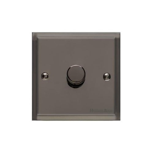 Elite Stepped Plate Range Polished Black Nickel Switches & Sockets, S06 - 1G Multi Location Primary Dimmer by Heritage Brass By M-Marcus