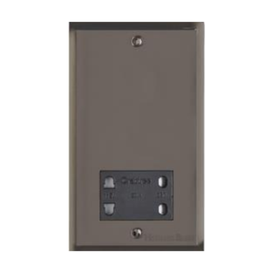 Elite Stepped Plate Range Polished Black Nickel Switches & Sockets, S06 - Shaver Socket Output Voltage 110/240V by Heritage Brass By M-Marcus