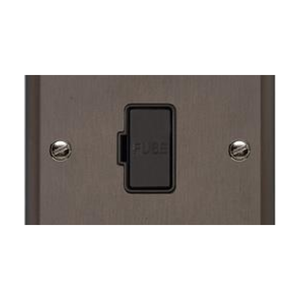 Elite Stepped Plate Range Satin Brass Switches & Sockets, S04 - Unswitched Spur (13 Amp) by Heritage Brass By M-Marcus