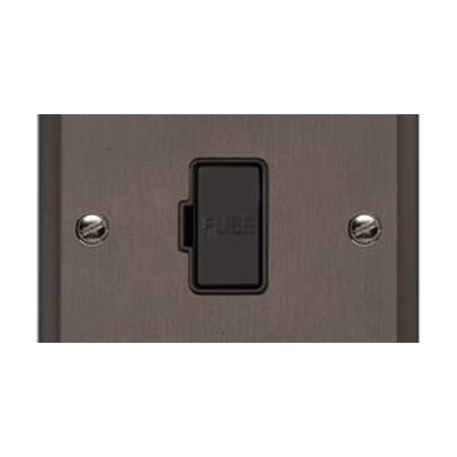Elite Stepped Plate Range Satin Brass Switches & Sockets, S04 - Unswitched Spur (13 Amp) by Heritage Brass By M-Marcus