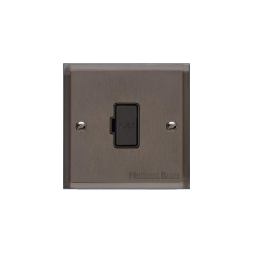 Elite Stepped Plate Range Matt Bronze Switches & Sockets, S09 - Unswitched Spur (13 Amp) by Heritage Brass By M-Marcus
