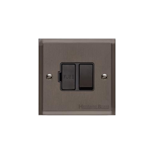 Elite Stepped Plate Range Matt Bronze Switches & Sockets, S09 - Switched Spur (13 Amp) by Heritage Brass By M-Marcus