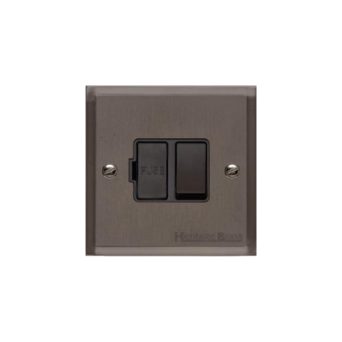 Elite Stepped Plate Range Matt Bronze Switches & Sockets, S09 - Switched Spur (13 Amp) by Heritage Brass By M-Marcus