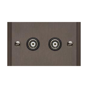 Elite Stepped Plate Range Polished Brass Switches & Sockets, S01 - TV/FM Diplexed Socket by Heritage Brass By M-Marcus