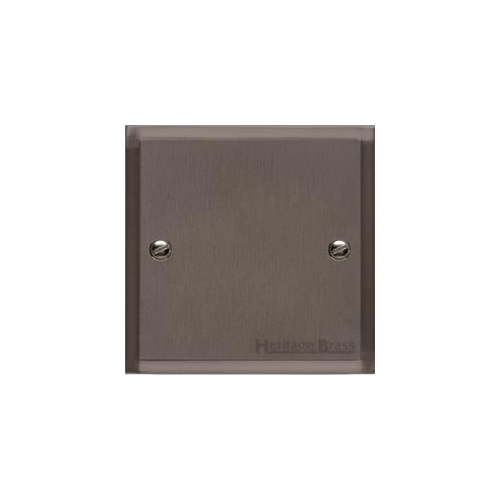 Elite Stepped Plate Range Matt Bronze Switches & Sockets, S09 - Single Blank Plate by Heritage Brass By M-Marcus
