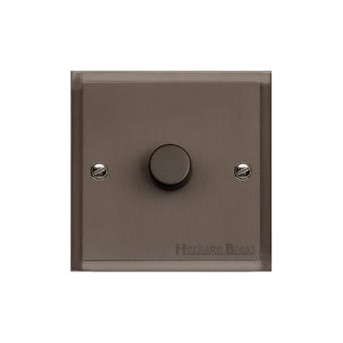 Elite Stepped Plate Range Matt Bronze Switches & Sockets, S09 - 1G Multi Location Primary Dimmer by Heritage Brass By M-Marcus