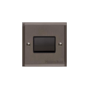 Elite Stepped Plate Range Matt Bronze Switches & Sockets, S09 - 6A Triple Pole Fan Isolator Switch by Heritage Brass By M-Marcus