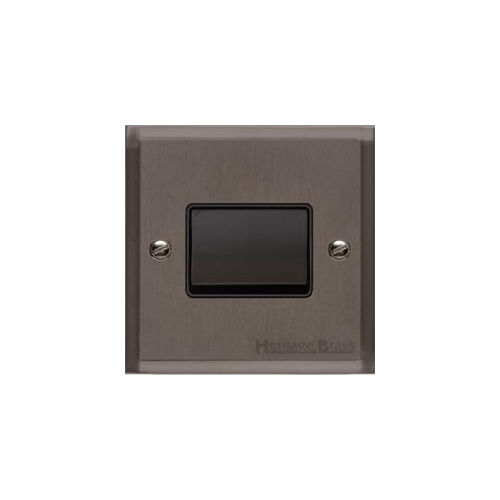 Elite Stepped Plate Range Matt Bronze Switches & Sockets, S09 - 6A Triple Pole Fan Isolator Switch by Heritage Brass By M-Marcus