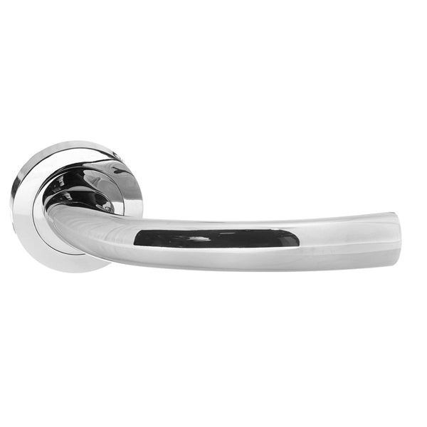 Status Nevada Lever Door Handle on Round Rose
