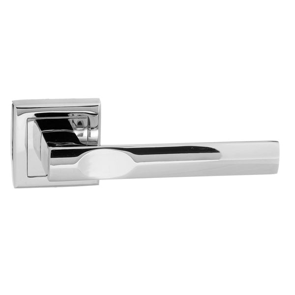 Status Kansas Lever Door Handle on Square Rose by Atlantic Hardware