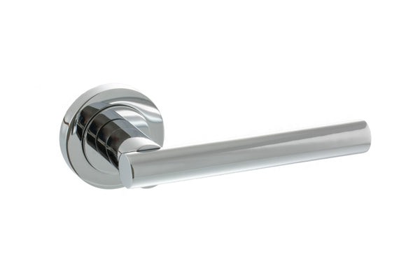 Status Nebraska Lever Door Handle on Round Rose by Atlantic Hardware