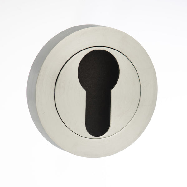 Status Euro Escutcheons on Round Rose by Atlantic Hardware