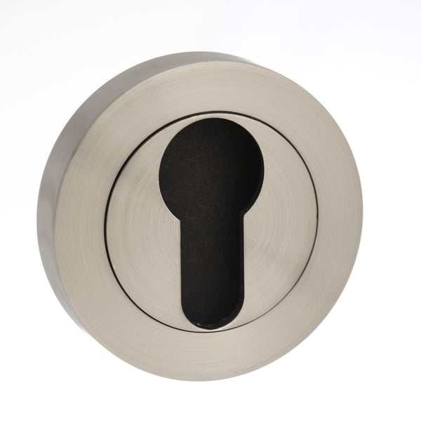 Status Euro Escutcheons on Round Rose by Atlantic Hardware
