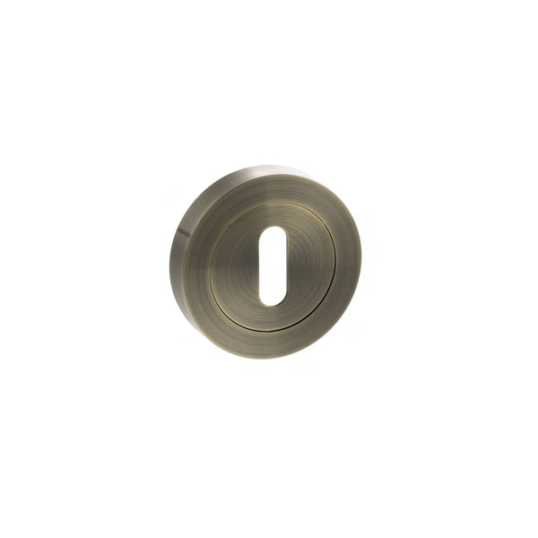 Status Key Escutcheons on Round Rose by Atlantic Hardware