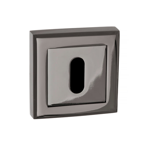 Status Key Escutcheons on Square Rose by Atlantic Hardware