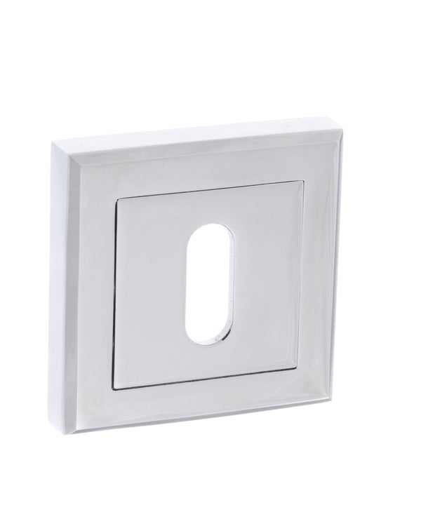 Status Key Escutcheons on Square Rose by Atlantic Hardware