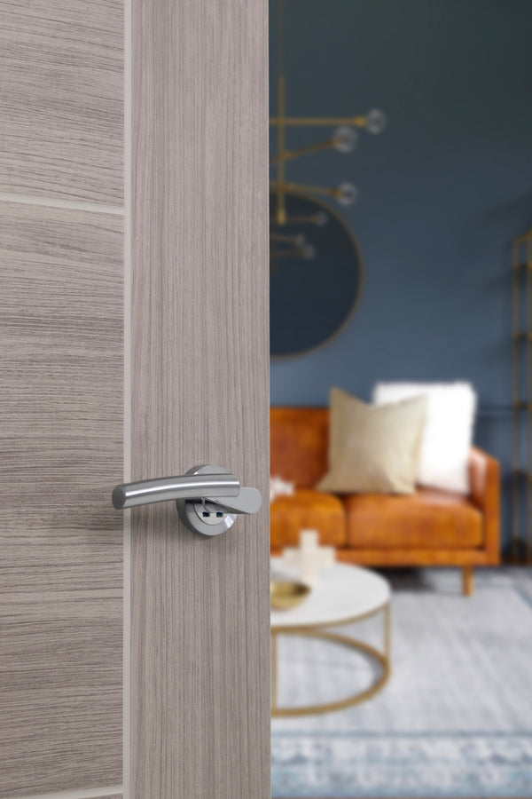 STATUS Florida Lever Door Handle on Round Rose - additional image