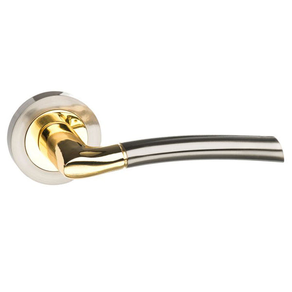 Status Indiana Lever Door Handle on Round Rose by Atlantic Hardware