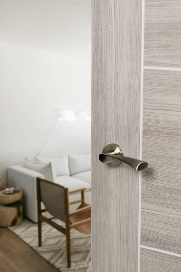 STATUS Colorado Lever Door Handle on Round Rose - additional image