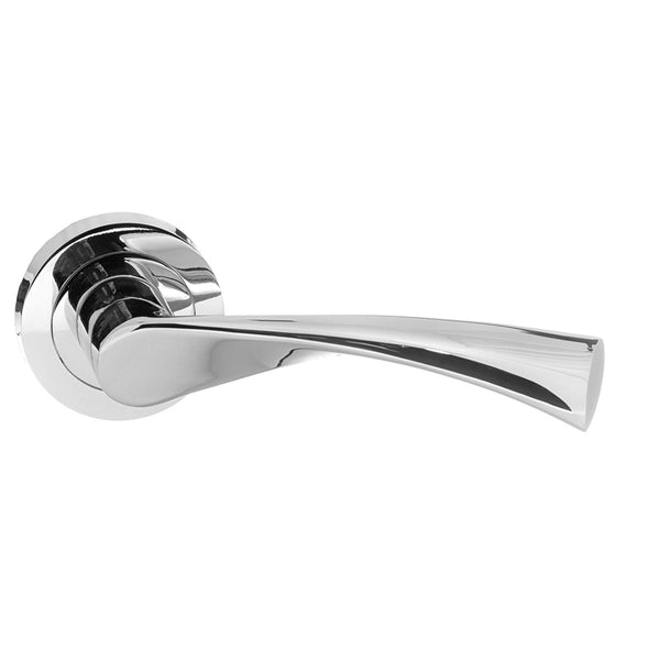 Status Colorado Lever Door Handle on Round Rose