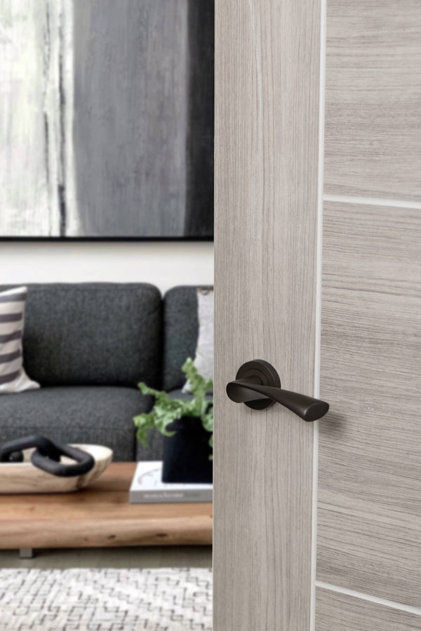 STATUS Colorado Lever Door Handle on Round Rose - additional image