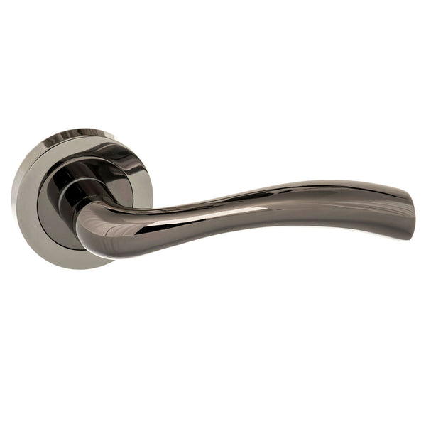 Status Texas Lever Door Handle on Round Rose by Atlantic Hardware