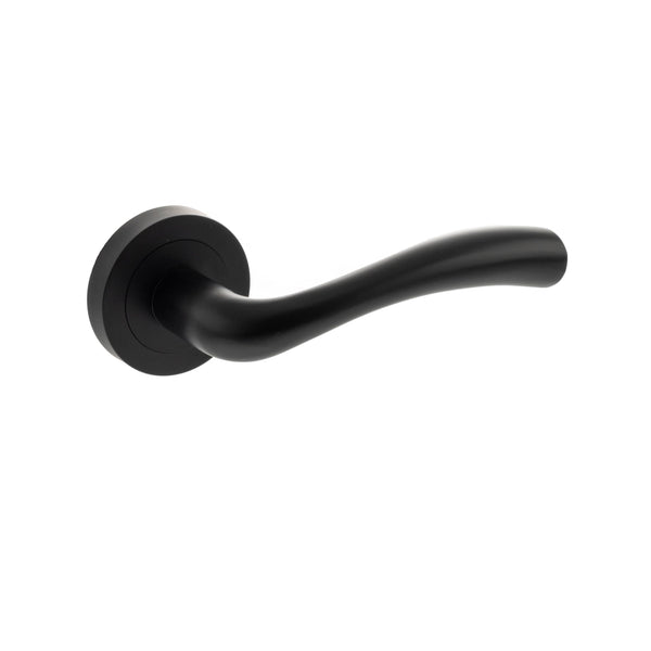 Status Texas Lever Door Handle on Round Rose by Atlantic Hardware