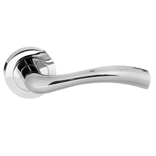Status Texas Lever Door Handle on Round Rose by Atlantic Hardware