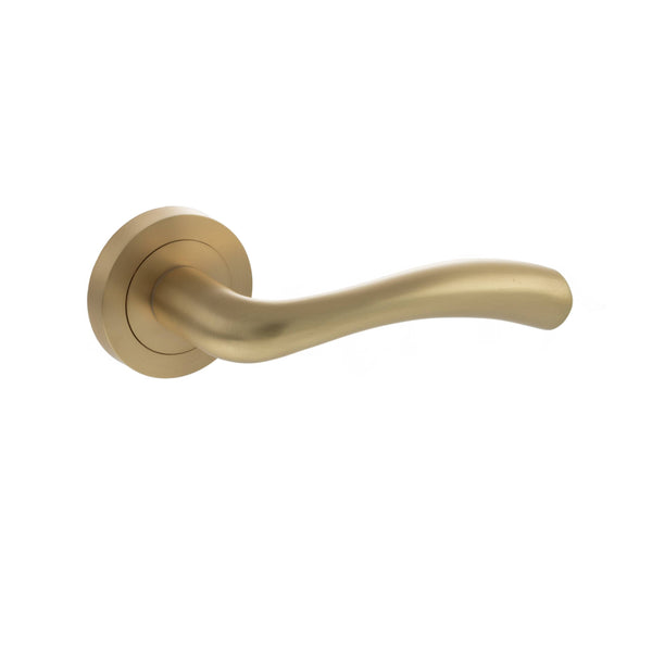 Status Texas Lever Door Handle on Round Rose by Atlantic Hardware