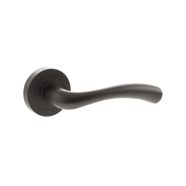 Status Texas Lever Door Handle on Round Rose by Atlantic Hardware