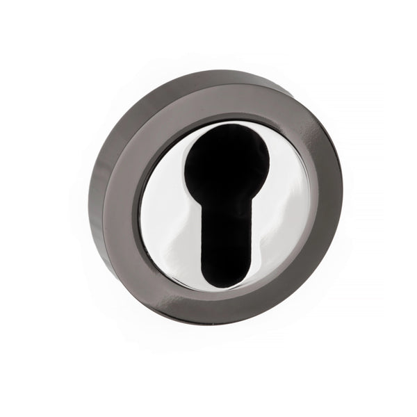 Status Euro Escutcheons on Round Rose by Atlantic Hardware