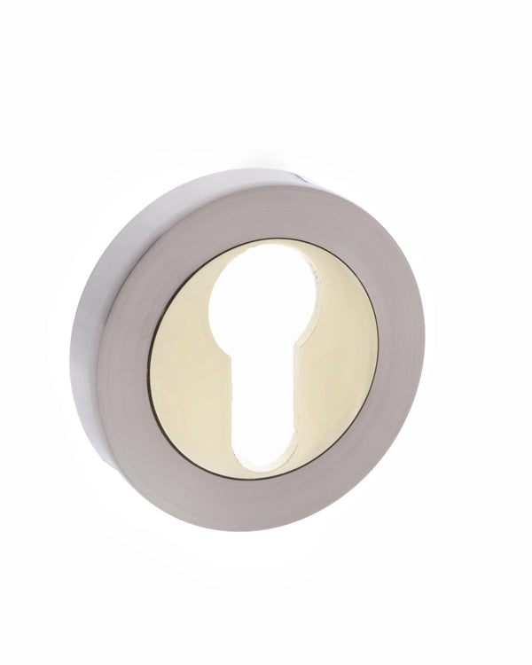 Status Euro Escutcheons on Round Rose by Atlantic Hardware