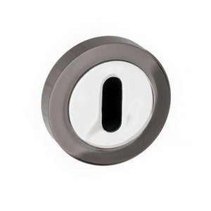 Status Key Escutcheons on Round Rose by Atlantic Hardware
