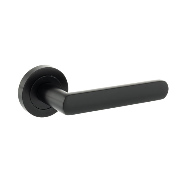 Status Carolina Lever Door Handle on Round Rose by Atlantic Hardware