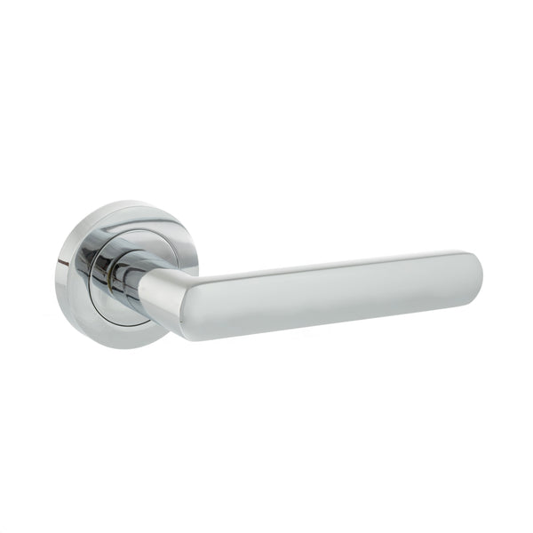 Status Carolina Lever Door Handle on Round Rose by Atlantic Hardware