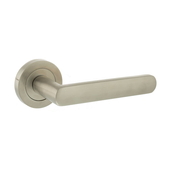 Status Carolina Lever Door Handle on Round Rose by Atlantic Hardware