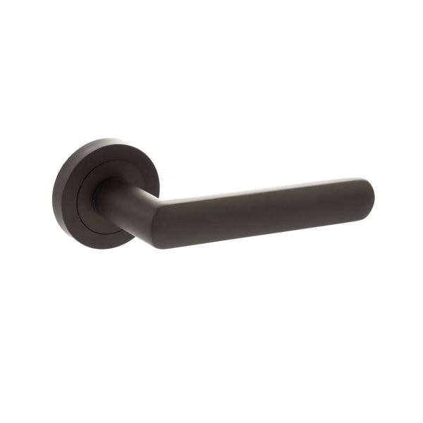 Status Carolina Lever Door Handle on Round Rose by Atlantic Hardware