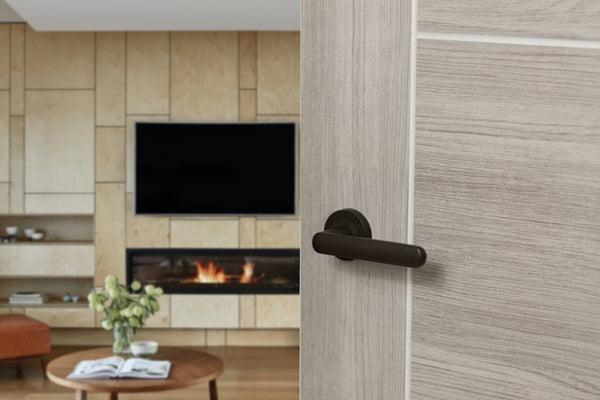 STATUS Carolina Lever Door Handle on Round Rose - additional image
