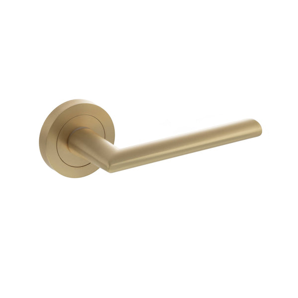 Status Alabama Lever Door Handle on Round Rose by Atlantic Hardware