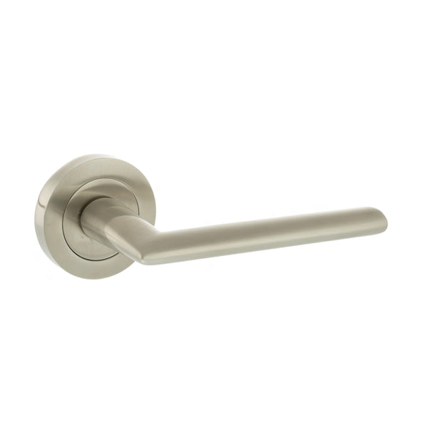Status Alabama Lever Door Handle on Round Rose by Atlantic Hardware
