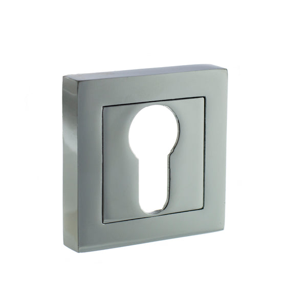 Status Euro Escutcheons on S4 Square Rose by Atlantic Hardware