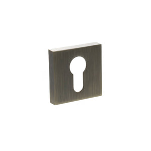 Status Euro Escutcheons on S4 Square Rose by Atlantic Hardware