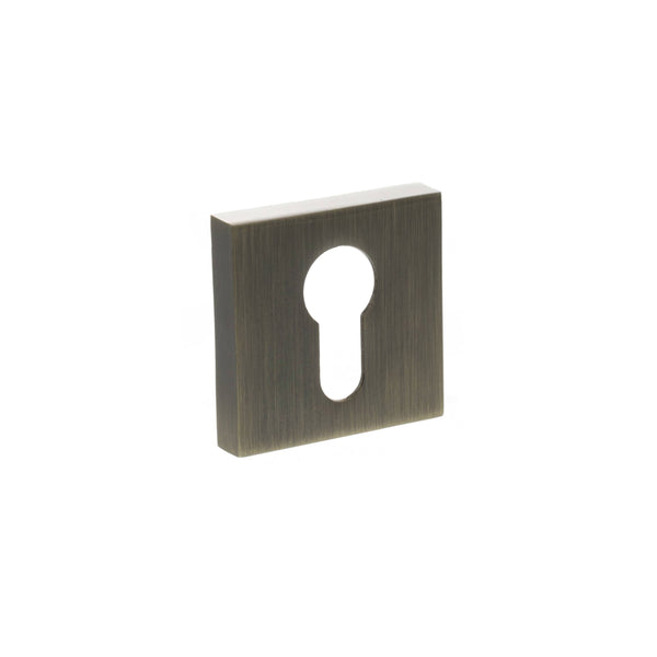 Status Euro Escutcheons on S4 Square Rose by Atlantic Hardware