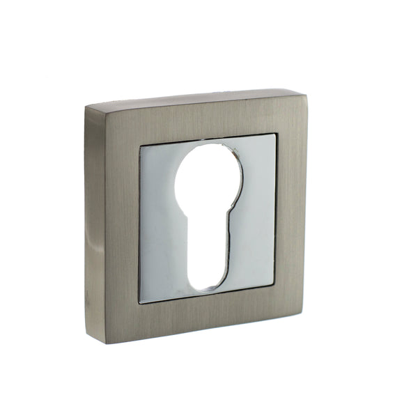 Status Euro Escutcheons on S4 Square Rose by Atlantic Hardware