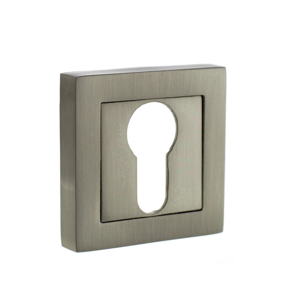 Status Euro Escutcheons on S4 Square Rose by Atlantic Hardware