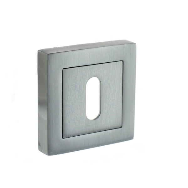 Status Key Escutcheons on S4 Square Rose by Atlantic Hardware