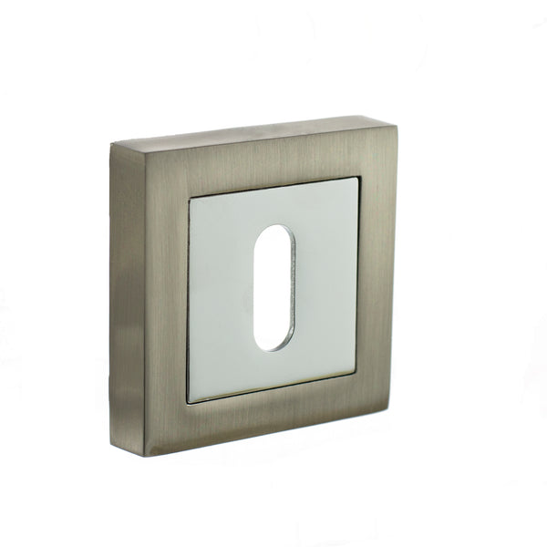 Status Key Escutcheons on S4 Square Rose by Atlantic Hardware